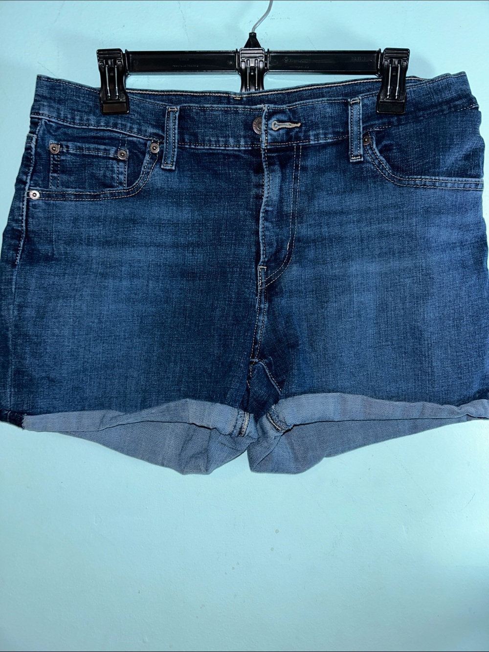 Denim Roll-Cuff Women's Shorts - Dark Blue levi strausss Levi’s